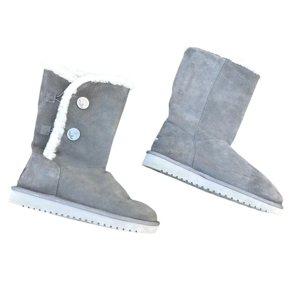 Koolaburra by UGG Women's Kinslei Tall Boots Size 7 Stone Gray Winter Boots